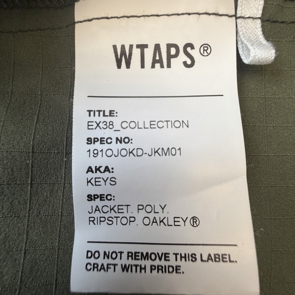 WTAPS x Oakley Keys Ripstop Jacket Men's‎ Large Olive Green Full Zip Tactical - Picture 13 of 16